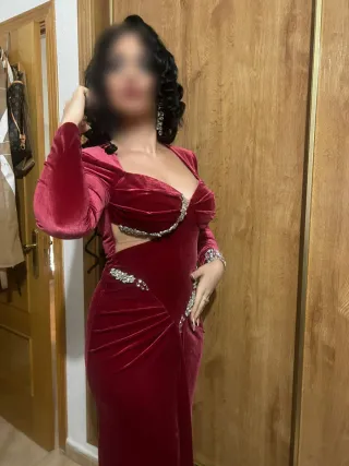 Vestido fiesta rojo largo