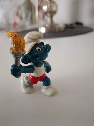 Puffo Torchbearer vintage – Schleich Hong Kong '78