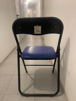 3 Sillas Plegables Metal y Plástico