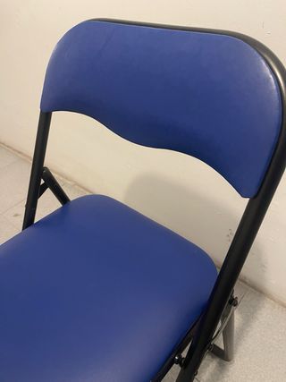 3 Sillas Plegables Metal y Plástico