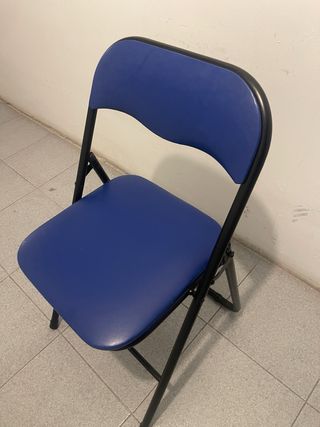 3 Sillas Plegables Metal y Plástico