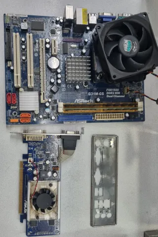 Placa Base ASRock + CPU Intel + Memoria + VGA