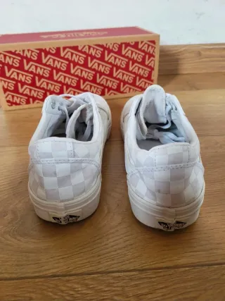 Vans Blancas Cuadros