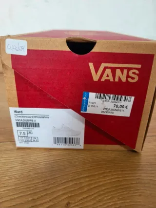Vans Blancas Cuadros
