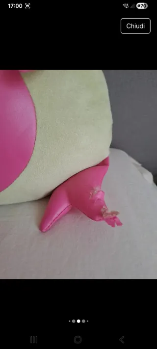 Cuscino pupazzo maialino beige e rosa