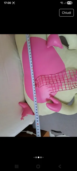 Cuscino pupazzo maialino beige e rosa