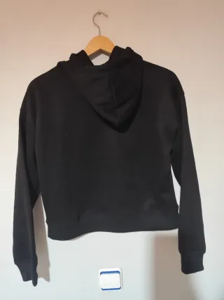 Sudadera corta negra talla M mujer