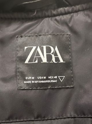 Chaqueta Bomber Zara Negra y Blanca