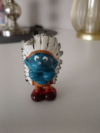 Puffo Capo Indiano vintage Schleich 1981