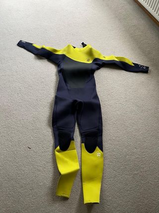 Traje de surf Billabong amarillo y azul