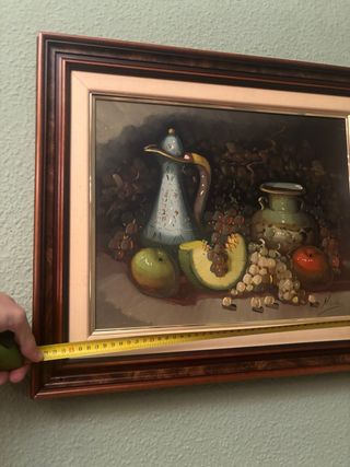 Cuadro al óleo naturaleza muerta