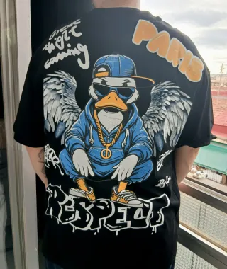 Camiseta Estampada DUCK ANGEL Hip Hop RESPECT