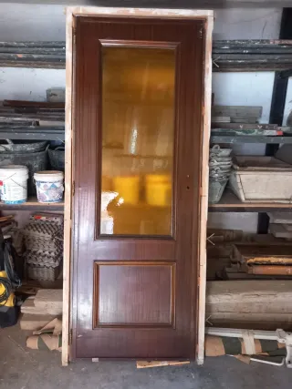 Puerta Sapelly con Cristal