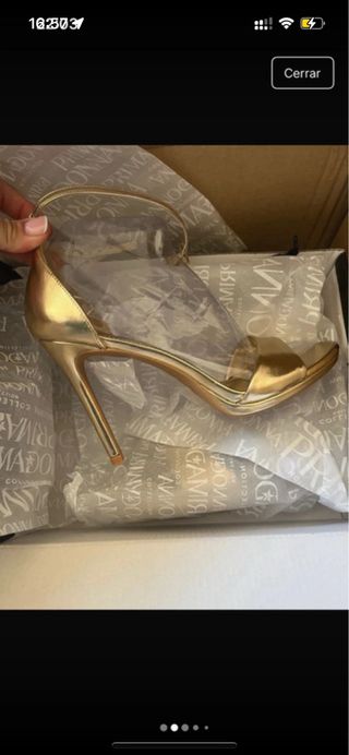 Sandalias tacón Primadonna doradas