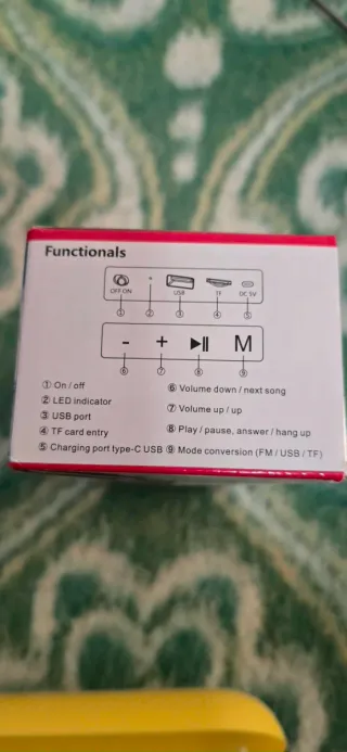 Altavoz TOING TO-132 Rosa y Amarillo