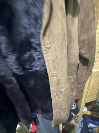 Chaqueta Piel Vuelta Marrón Talla M