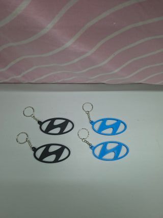 Porta-chaves Hyundai (2 pretos, 2 azuis)