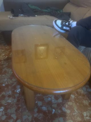 Mesa de centro madera y cristal