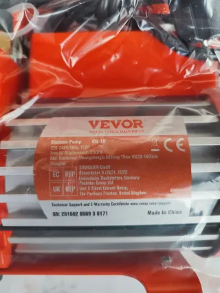 Pompa per vuoto VEVOR monostadio