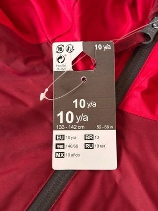 Conjunto esquí infantil nuevo, talla 10