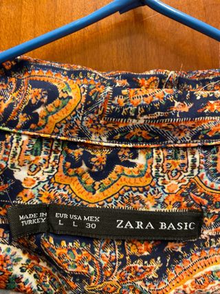 Blusa Camisa Zara Estampada
