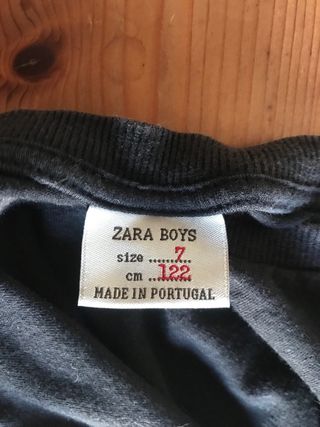 Camiseta niño Zara 7 años/122cm