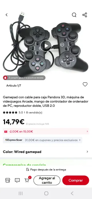 Mandos arcade consola y Pc usb.