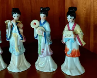 Figuras Diosas Felicidad Porcelana Multicolor 1970