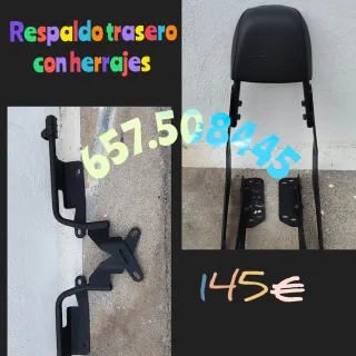 Respaldo y herrajes para moto