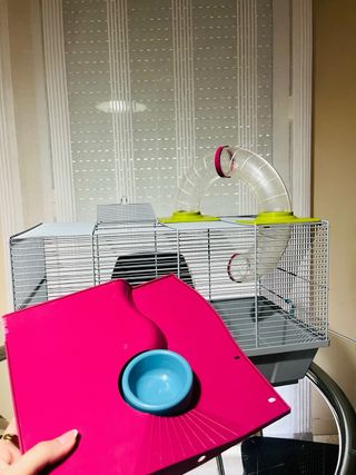 Jaula Hámster 50x28 cm con Tubos