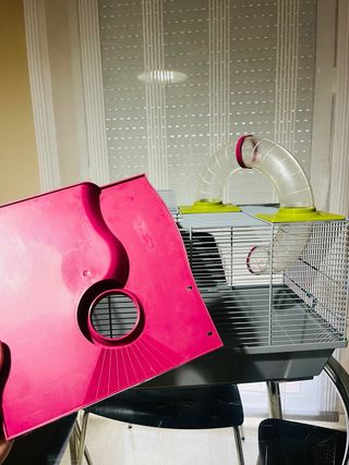 Jaula Hámster 50x28 cm con Tubos