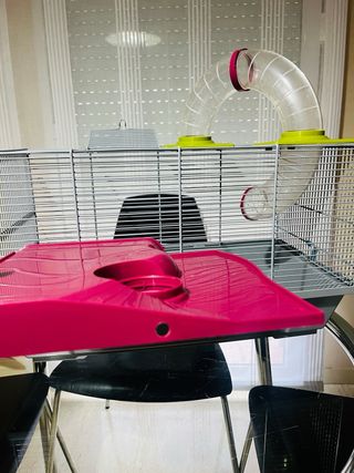 Jaula Hámster 50x28 cm con Tubos