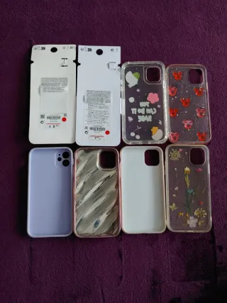 Lote 8 Fundas iPhone 11/XR Bershka y otras marcas.