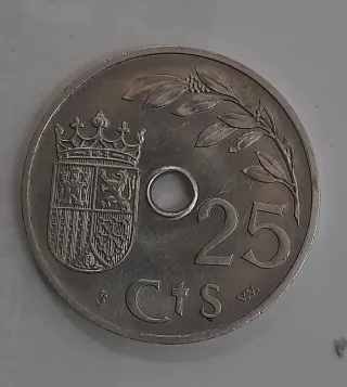 Moneda 25 céntimos 1937 España