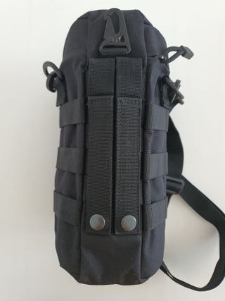 Bolso molle porta botella con correa [Negro] 27x11
