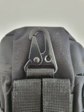 Bolso molle porta botella con correa [Negro] 27x11