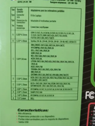Adaptador Euroconnex 70W 12V-24V Universal
