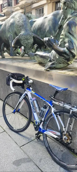 Bicicleta Gravel Rimo Blanca y Azul