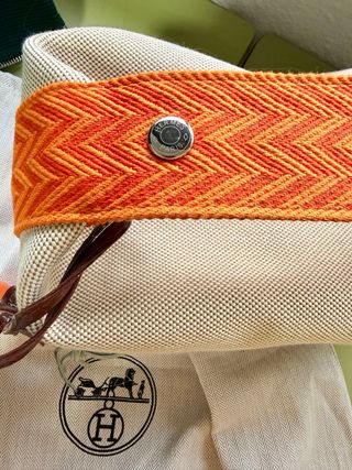 Neceser Hermes Beige e Arancione