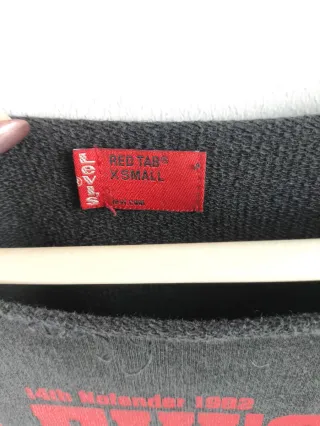 Sudadera Levi's Red Tab negra XS algodón