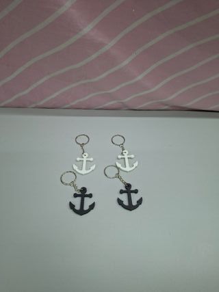 Porta-chaves Âncora (2 Brancos, 2 Pretos)