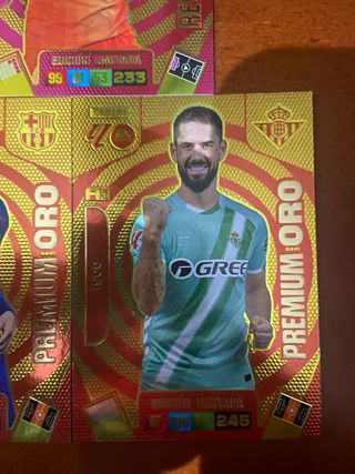 Panini Premium Oro Pedri, Isco, Joan García codigo
