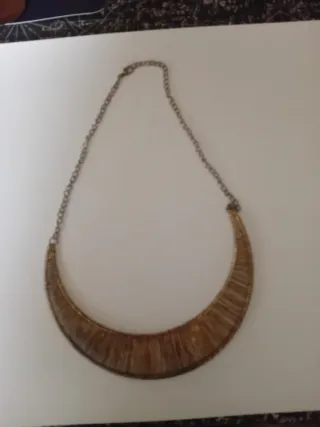 Collare donna dorato e marrone