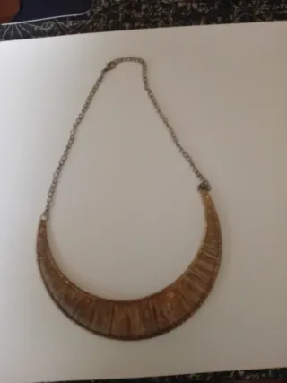 Collare donna dorato e marrone