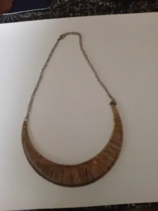 Collare donna dorato e marrone