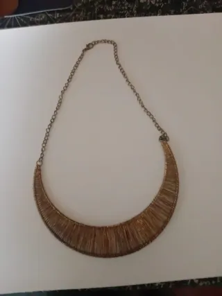 Collare donna dorato e marrone