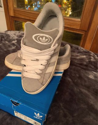 Adidas Campus Gris y Blanco