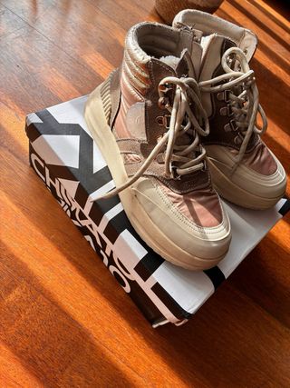 Botines Chika10 Marrones y Dorados Talla 37