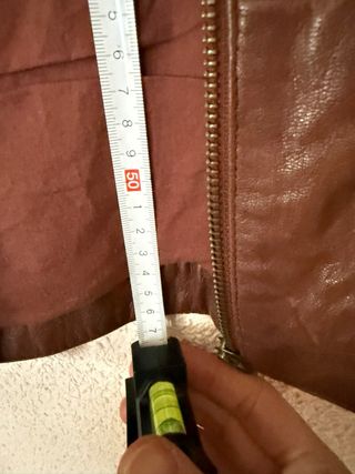 Chaqueta Biker Piel Marrón Naf Naf