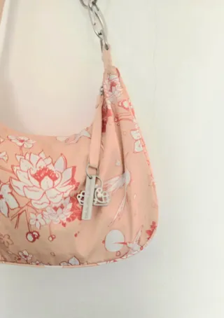 Borsa Fornarina Hobo Stampa Fiori Vintage Y2K